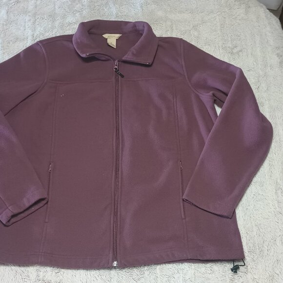 Natural Reflections Womens Fleece Purple Jacket Size XL Zip Up EUC - Picture 8 of 10